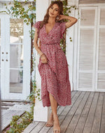 Robe Longue Fleurie en Mousseline pour Femme - Vignette | Dame Fleur