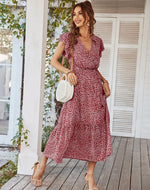 Robe Longue Fleurie en Mousseline pour Femme - Vignette | Dame Fleur