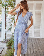 Robe Longue Fleurie en Mousseline pour Femme - Vignette | Dame Fleur