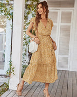 Robe Longue Fleurie en Mousseline pour Femme - Vignette | Dame Fleur