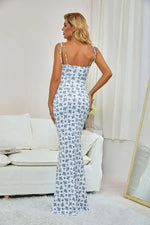 Robe Longue Fleurie Fines Bretelles - Vignette | Dame Fleur