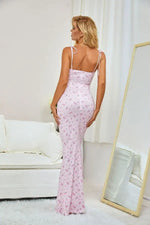 Robe Longue Fleurie Fines Bretelles - Vignette | Dame Fleur