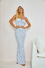 Robe Longue Fleurie Fines Bretelles - Vignette | Dame Fleur