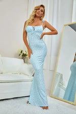 Robe Longue Fleurie Fines Bretelles - Vignette | Dame Fleur