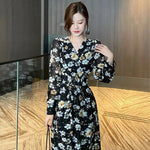 Robe Longue Fleurie Forme Chemise - Vignette | Dame Fleur