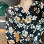 Robe Longue Fleurie Forme Chemise - Vignette | Dame Fleur