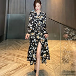 Robe Longue Fleurie Forme Chemise - Vignette | Dame Fleur