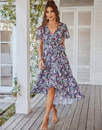 Robe Longue Fleurie Mousseline - Vignette | Dame Fleur