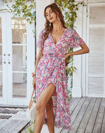 Robe Longue Fleurie Mousseline - Vignette | Dame Fleur