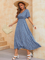 Robe Longue Fleurie Vintage Cintrée - Vignette | Dame Fleur