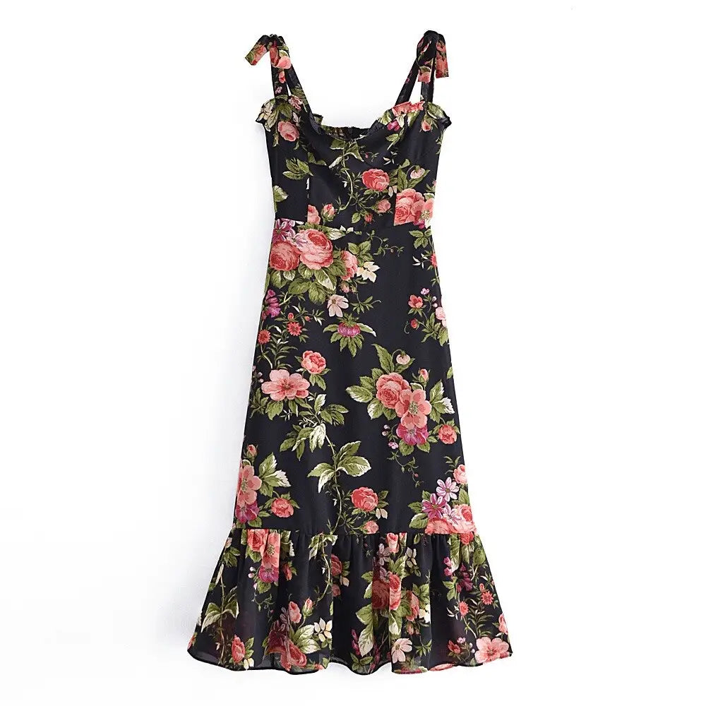 Robe Longue Florale Femme | Dame Fleur