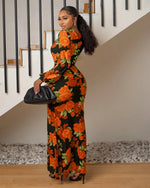 Robe Longue Grosses Fleurs - Vignette | Dame Fleur