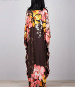 Robe Longue Manche Ample Fleurie - Vignette | Dame Fleur