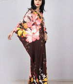 Robe Longue Manche Ample Fleurie - Vignette | Dame Fleur