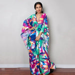 Robe Longue Manche Ample Fleurie - Vignette | Dame Fleur