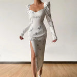 Robe Manche Bouffante Fleurie - Vignette | Dame Fleur