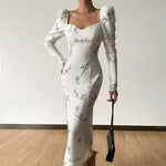 Robe Manche Bouffante Fleurie - Vignette | Dame Fleur