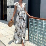 Robe Mariage Fleurie Fendue - Vignette | Dame Fleur