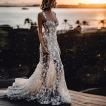 Robe Mariée Fleurie Blanche - Vignette | Dame Fleur