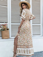 Robe Maxi à Fleurs Style Boho - Vignette | Dame Fleur