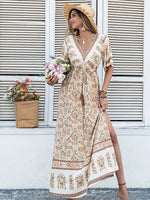 Robe Maxi à Fleurs Style Boho - Vignette | Dame Fleur