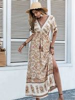 Robe Maxi à Fleurs Style Boho - Vignette | Dame Fleur