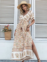 Robe Maxi à Fleurs Style Boho - Vignette | Dame Fleur