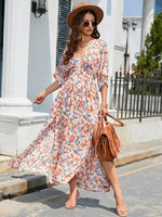 Robe Maxi Bohème Fleurs - Vignette | Dame Fleur