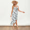 Robe Mi-Longue à Bretelles Fleurie | Dame Fleur