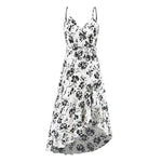 Robe Mi-Longue à Bretelles Fleurie - Vignette | Dame Fleur