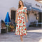 Robe Mi-Longue à Fleurs Rouge | Dame Fleur
