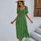Robe Mi-Longue Fleurie Année 50 | Dame Fleur