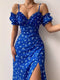 Robe Mi-Longue Fleurie Manche Courte | Dame Fleur