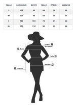 Robe Mi-Longue Fleurie Noire - Vignette | Dame Fleur