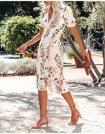 Robe Mi-Longue Sirène Fleurie - Vignette | Dame Fleur