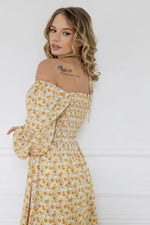 Robe Midi Fluide Fleurie - Vignette | Dame Fleur