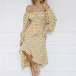 Robe Midi Fluide Fleurie - Vignette | Dame Fleur