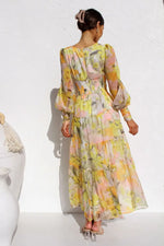 Robe Orange Fleurie - Vignette | Dame Fleur