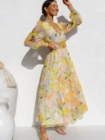 Robe Orange Fleurie - Vignette | Dame Fleur