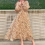 Robe Orientale Fleurie Longue - Vignette | Dame Fleur