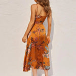 Robe Patineuse Mi-Longue Fleurie - Vignette | Dame Fleur