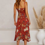 Robe Patineuse Mi-Longue Fleurie - Vignette | Dame Fleur