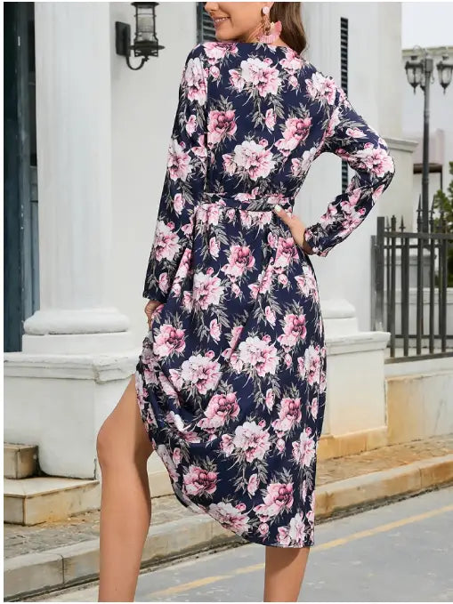 Robe Portefeuille Femme Elégante | Dame Fleur