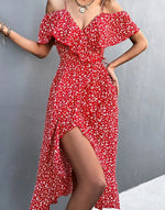 Robe Portefeuille Mi-Longue - Vignette | Dame Fleur