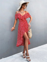 Robe Portefeuille Mi-Longue - Vignette | Dame Fleur