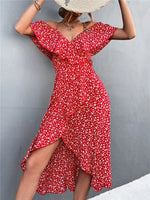 Robe Portefeuille Mi-Longue - Vignette | Dame Fleur