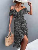 Robe Portefeuille Mi-Longue - Vignette | Dame Fleur