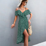 Robe Portefeuille Mi-Longue - Vignette | Dame Fleur