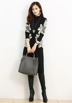 Robe Pull Fleurie - Vignette | Dame Fleur