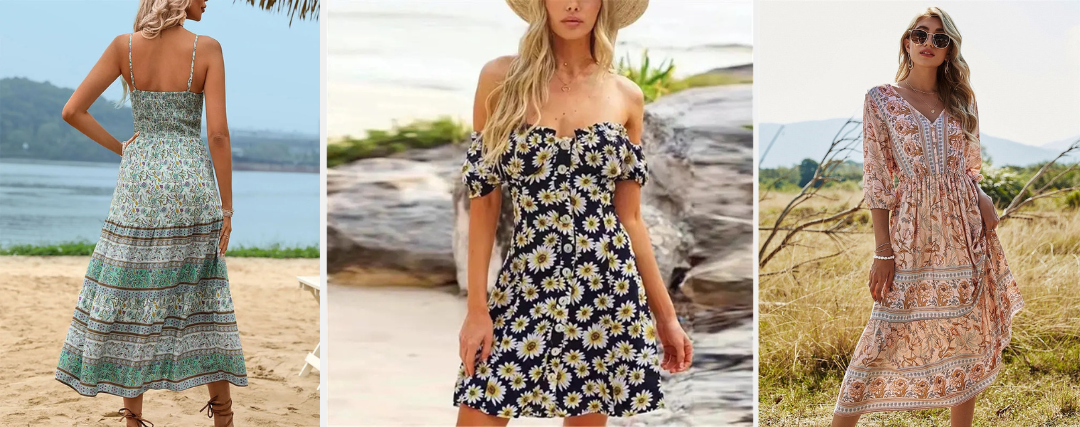 Idées de Looks avec une Robe Fleurie pour la Plage
